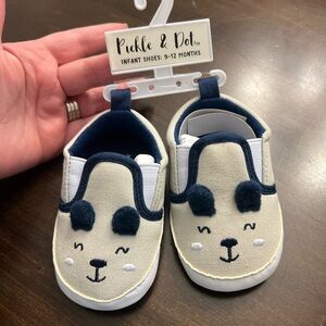 Pickle & Dot 9-12M Baby Walker Shoes - Cream and Navy
